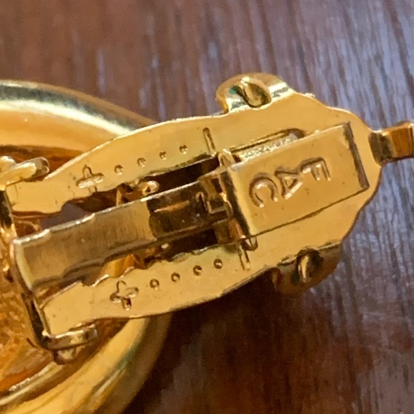 Vintage Butler Fifth Avenue Collection Earrings Black Gem With Rhinestones - Picture 8 of 9